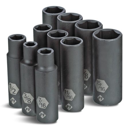 MAXIMUM 1/2-in Drive Deep Impact Socket Set, SAE, 10-pc