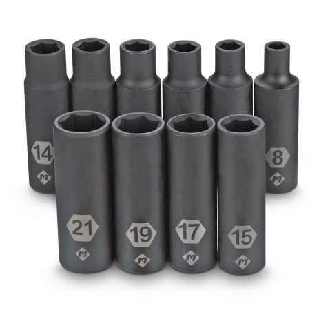 MAXIMUM 1/2-in Drive Deep Impact Socket Set, Metric, 10-pc