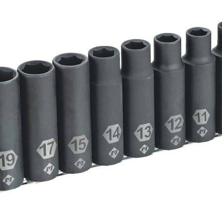 MAXIMUM 1/2-in Drive Deep Impact Socket Set, Metric, 10-pc