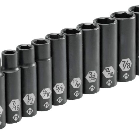 MAXIMUM 1/2-in Drive Deep Impact Socket Set, SAE, 10-pc