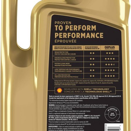 MotoMaster OEPLUS European Premium 5W30 Synthetic Engine/Motor Oil, 5-L