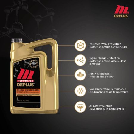 MotoMaster OEPLUS European Premium 5W30 Synthetic Engine/Motor Oil, 5-L