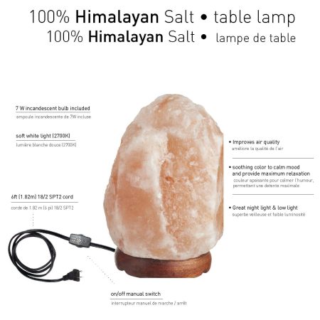 Natural Salt Lamp, 7-in