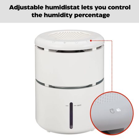 NOMA 3-Speed Top-Fill Evaporative Air Humidifier, White, 4-L